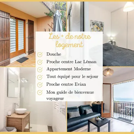 Appartement T2 I Vue Lac Leman I Evian Les Bains Exterior foto